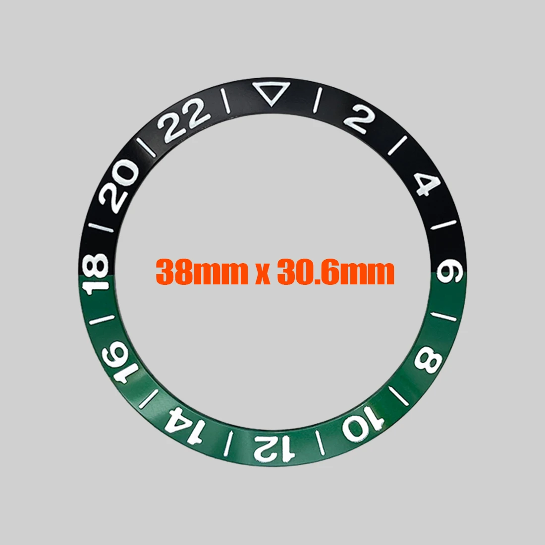 38x30.6mm Gebogen Metalen Horloge Bezel Insert 24-uurs Schalen Bezel Ring Fit voor SUB GMT SKX007 SRPD Horlogekast Bezel Insert