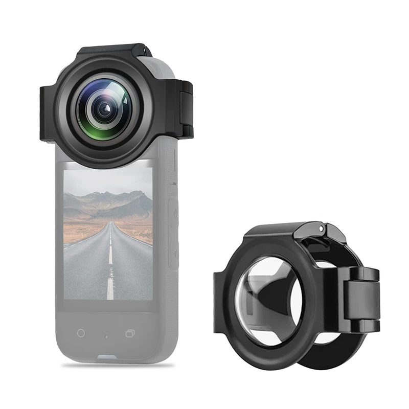 Cocok untuk (Insta360) X3 penutup pelindung lensa kaca Tempered yang ditingkatkan komponen pengganti kamera aksi panorama