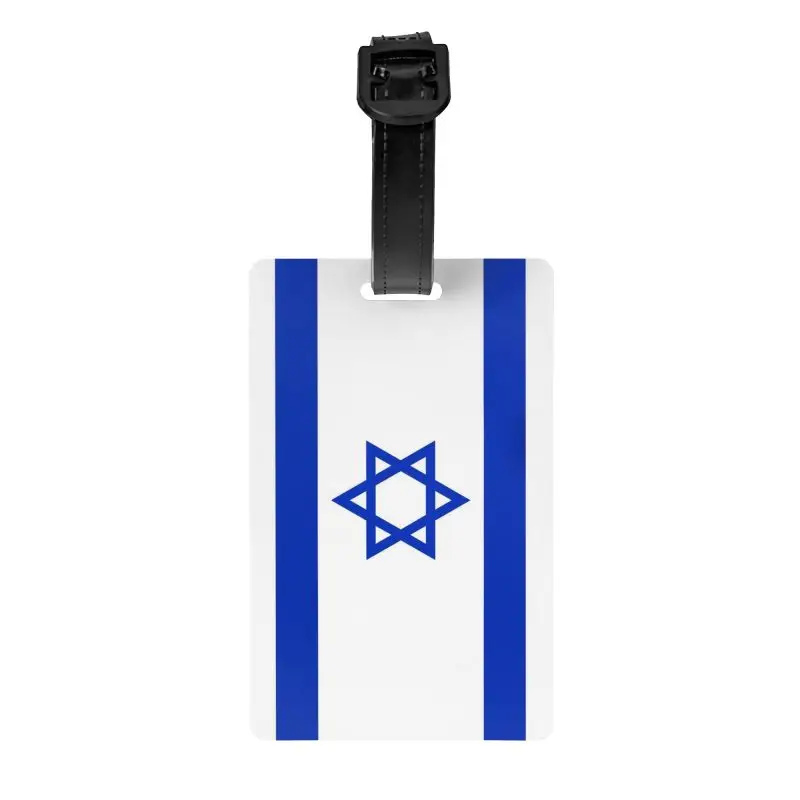 The flag of Israel Print Luggage Tags for Suitcases Fashion Physical Culture Travel Bag Baggage Tags Privacy Cover ID Label