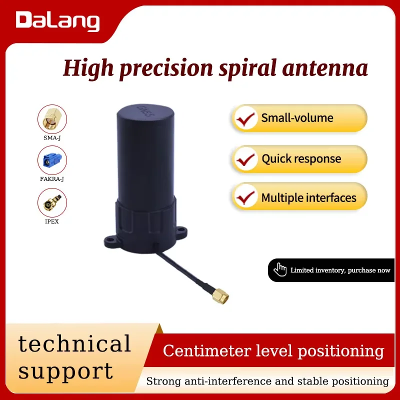 Good High Precision GPS L1 L2 L5 Helix Positioning  Unmanned Vehicle Ship GLONASS Beidou Galileo SMA Waterproof RTK GNSS Antenna