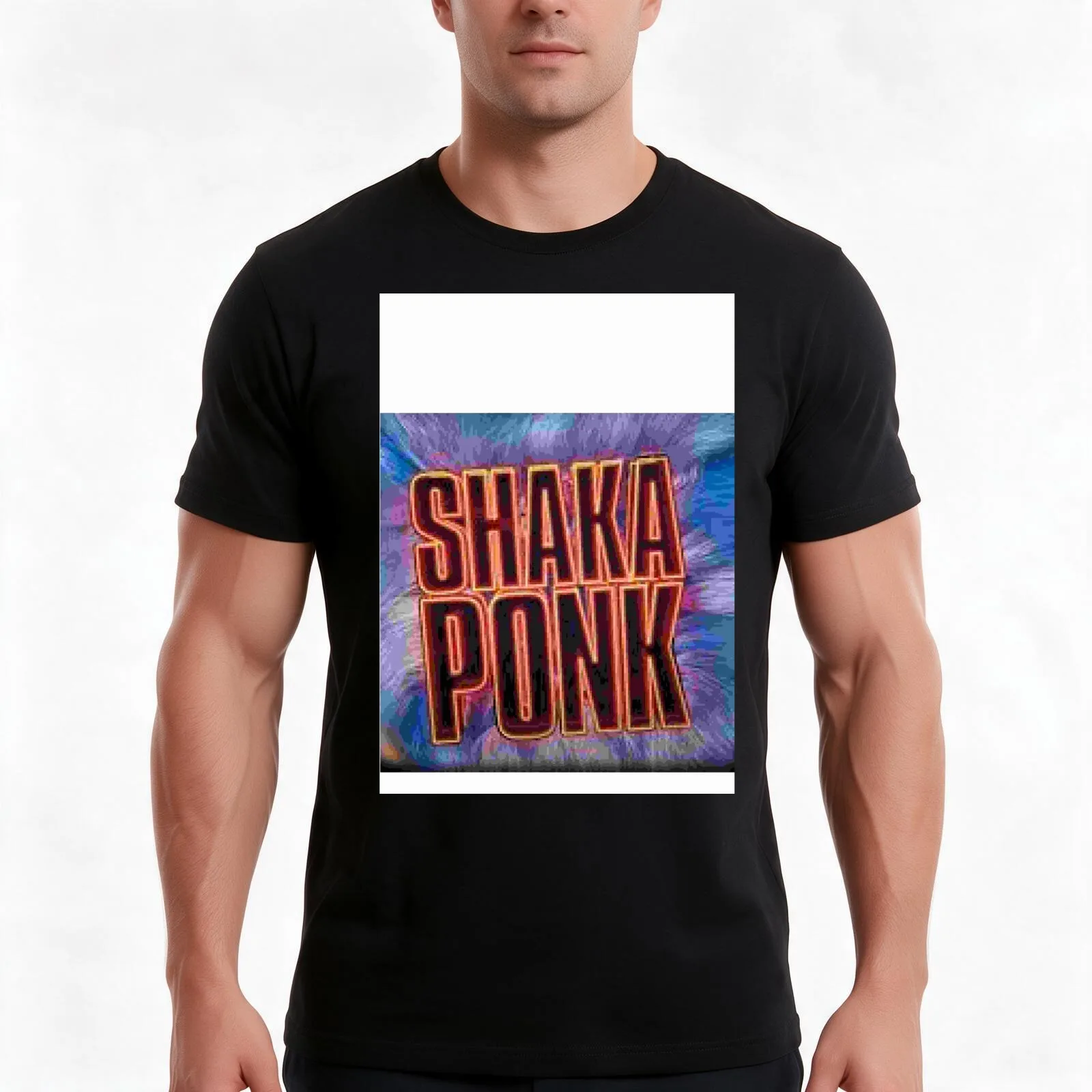 Shaka ponk T-Shirt, Summer Casual Cotton Tee, Oversized Streetwear Tops, Vintage Graphic Print, Loose Fit Short Sleeve