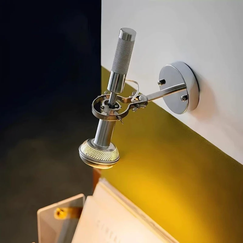 Nordic Vintage Industrial style swing arm wall lamp adjustable reading light LED aluminum Home Decor Wall Light Bedroom Lighting