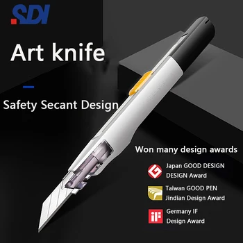 SDI Craft Taschenmesser Bangoksж Anti-Shaking Unboxing Cutter Allzweckmesser Selbstsichernde 9 mm 30-Grad-Klinge Couteau Seda Kunstbedarf