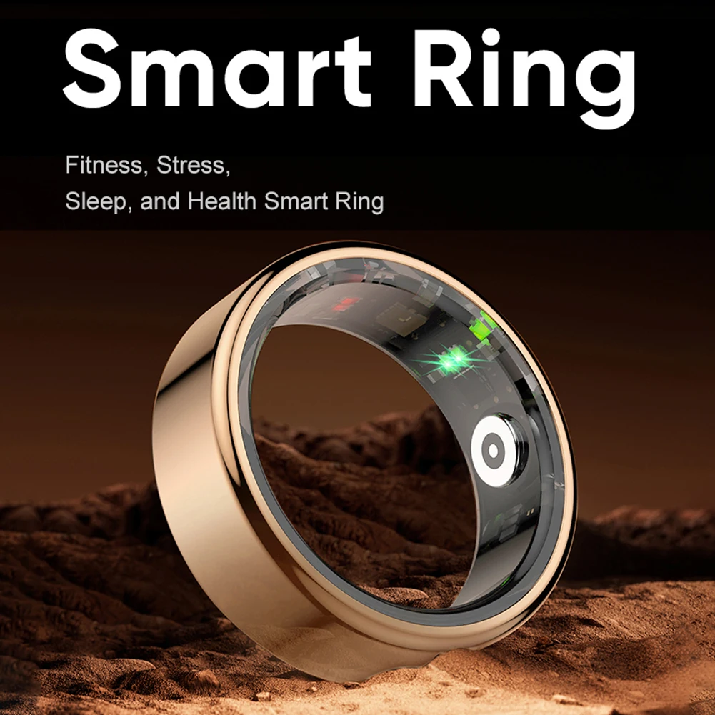 R02 Smart Ring Health Tracker Bluetooth متوافق مع IP68 أوضاع رياضية متعددة مقاومة للماء لمستخدمي Android وIOS