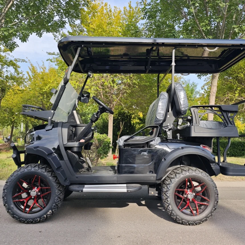

Colorful Customized Cheap 4KW Golf Cart Electric 48V 72V 4+2 Seater Club Car Adult Go Kart for Sale
