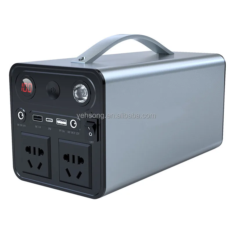 500W Large Capacity Solar Portable Power Supply, Pure Sine Wave MPPT Design, Outdoor Camping Emergency Generator