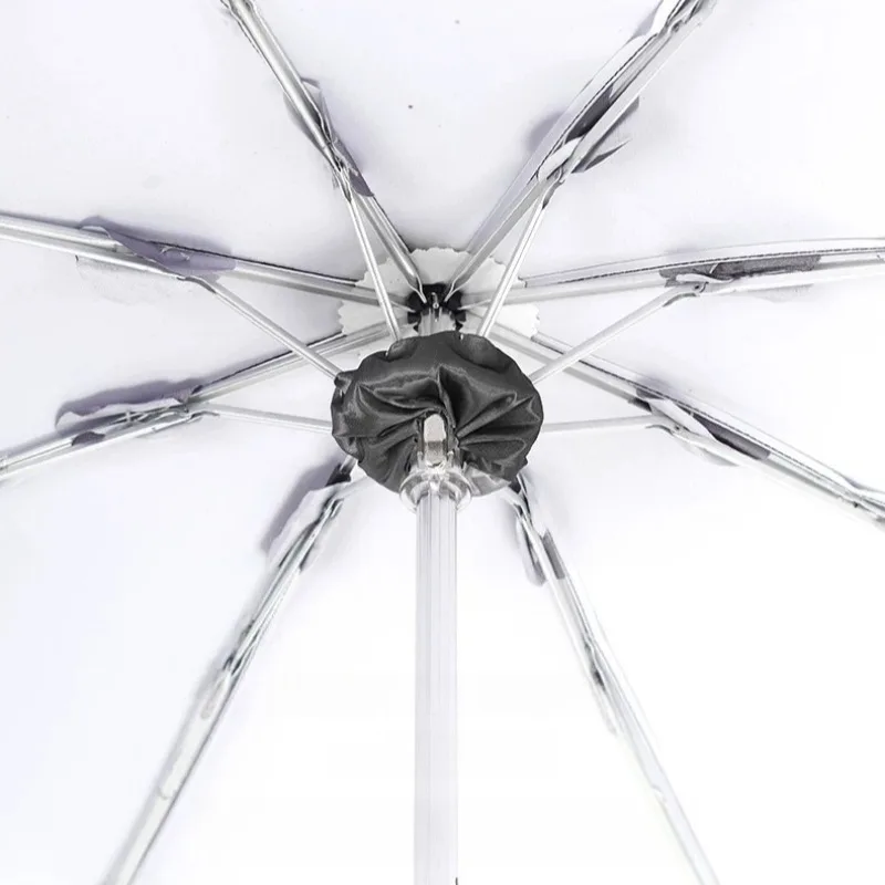Folding Umbrellas Luxury Exquisite Gradual Change Umbrellas Small Portable Sunny and Rainy Umbrella Ladies Birthday Gifts