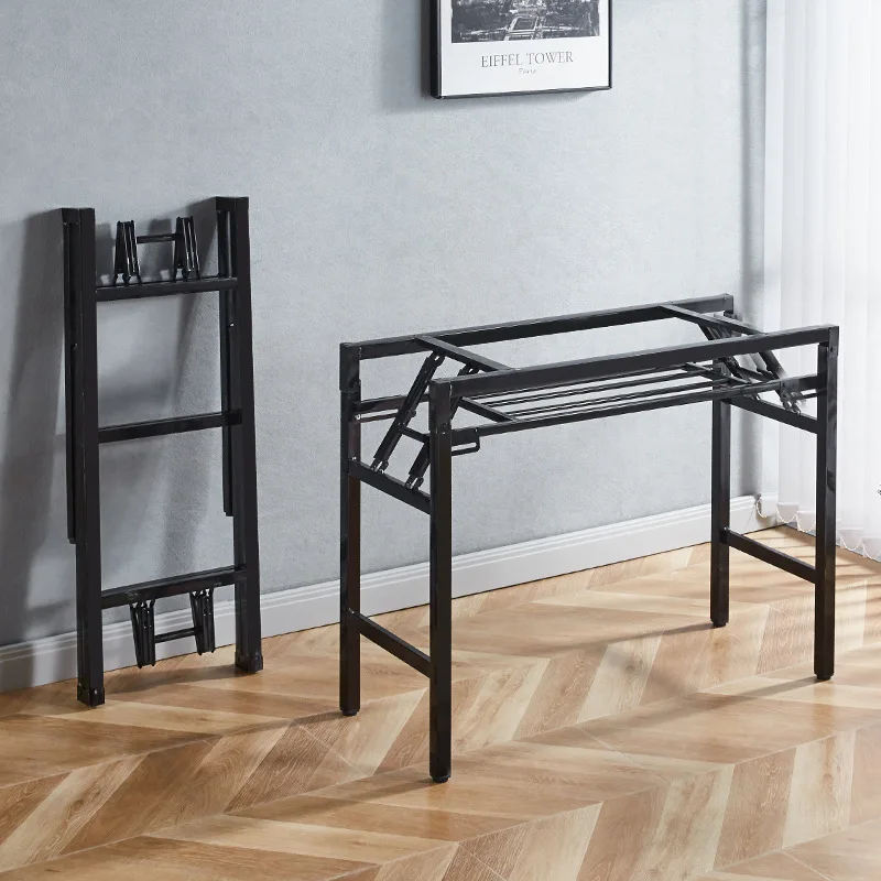 Folding Table Rack Simple Folding Table Foot Rack Desk Rack Single Double Layer Desk Spring Half Folding Bracket