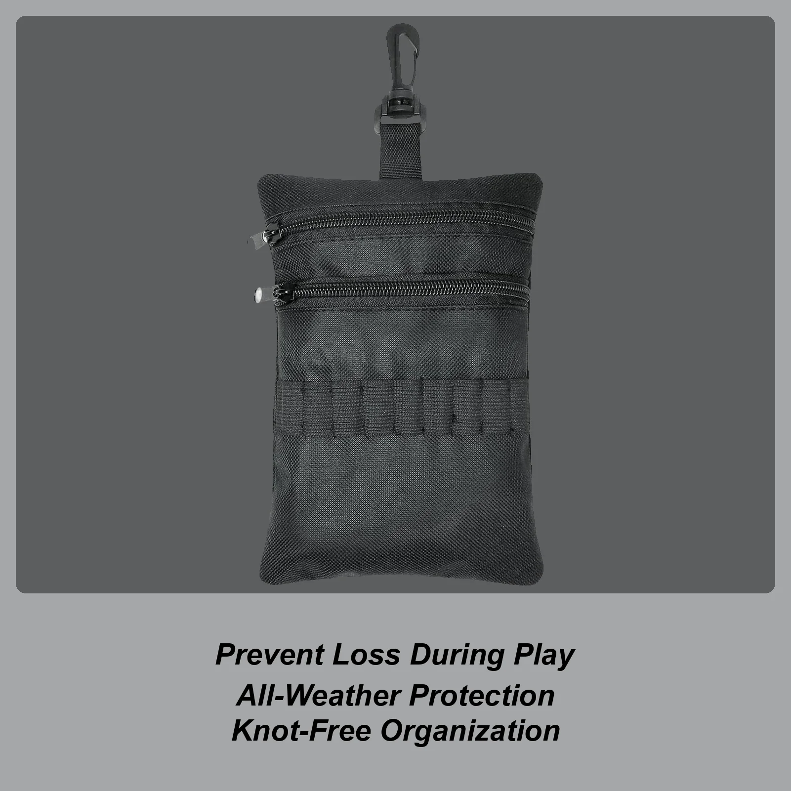 

Сумка для гольфа, карманы на молнии, зажим для снаряжения 7,87x5,51 дюйма, сумка для ценностей для гольфа, дорожный держатель для взрослых, любителей, друзей