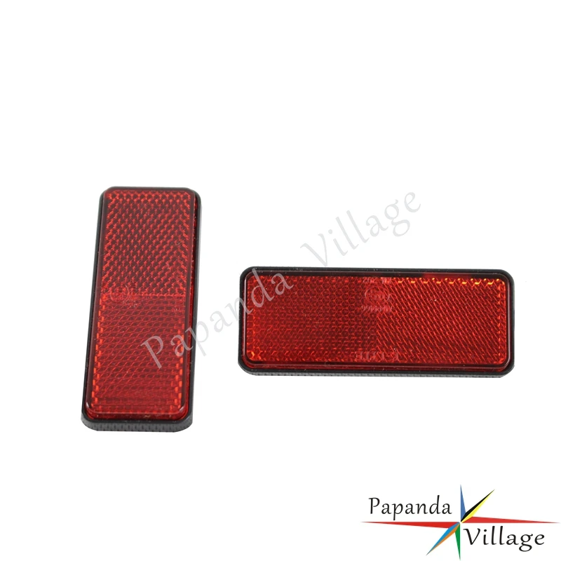 For Harley BMW Cafe Racer Moto 2pcs Bolt On Reflective Sticker Safety Reflector Warning Plate Front Fork Safety Mark Stickers