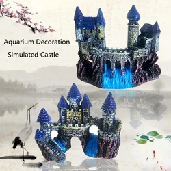 Resin Artificial Fish Tank Ancient Castle Decoration Aquarium Rock Cave Building Decoration Aquatic Landscaping Ornament Decor