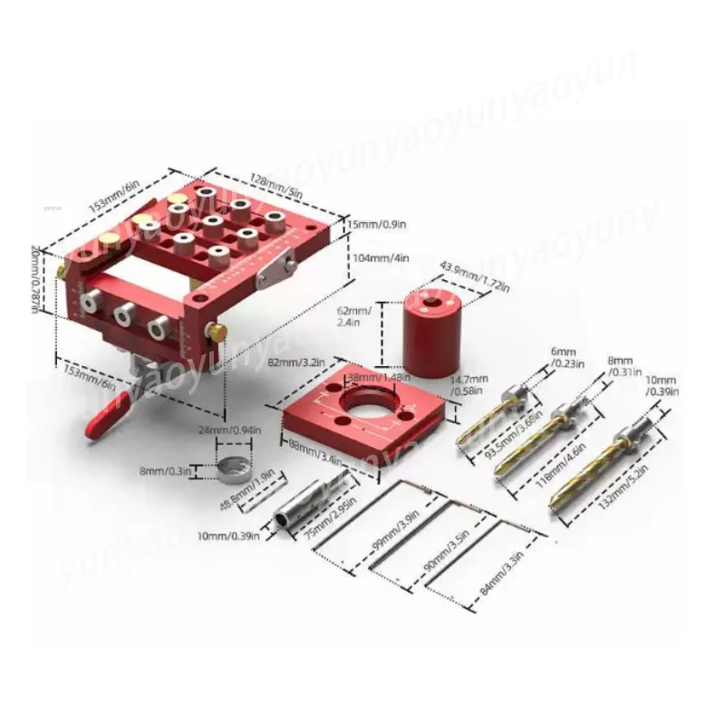 3 in 1 Woodworking Hinge Hole Puncher Furniture Drilling Positioning Locator Accurate Drilling Auxiliary Tool