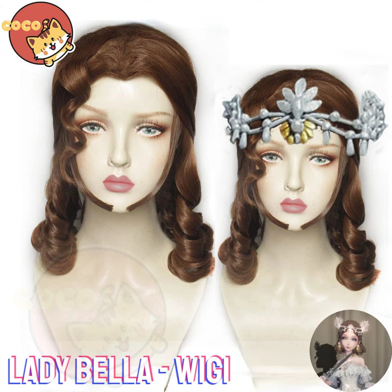 Lady Bella Cosplay Wig Game Identity V Lady Bella Bloody Queen Cosplay Mary Wig Long Curly Brown Wig CoCos