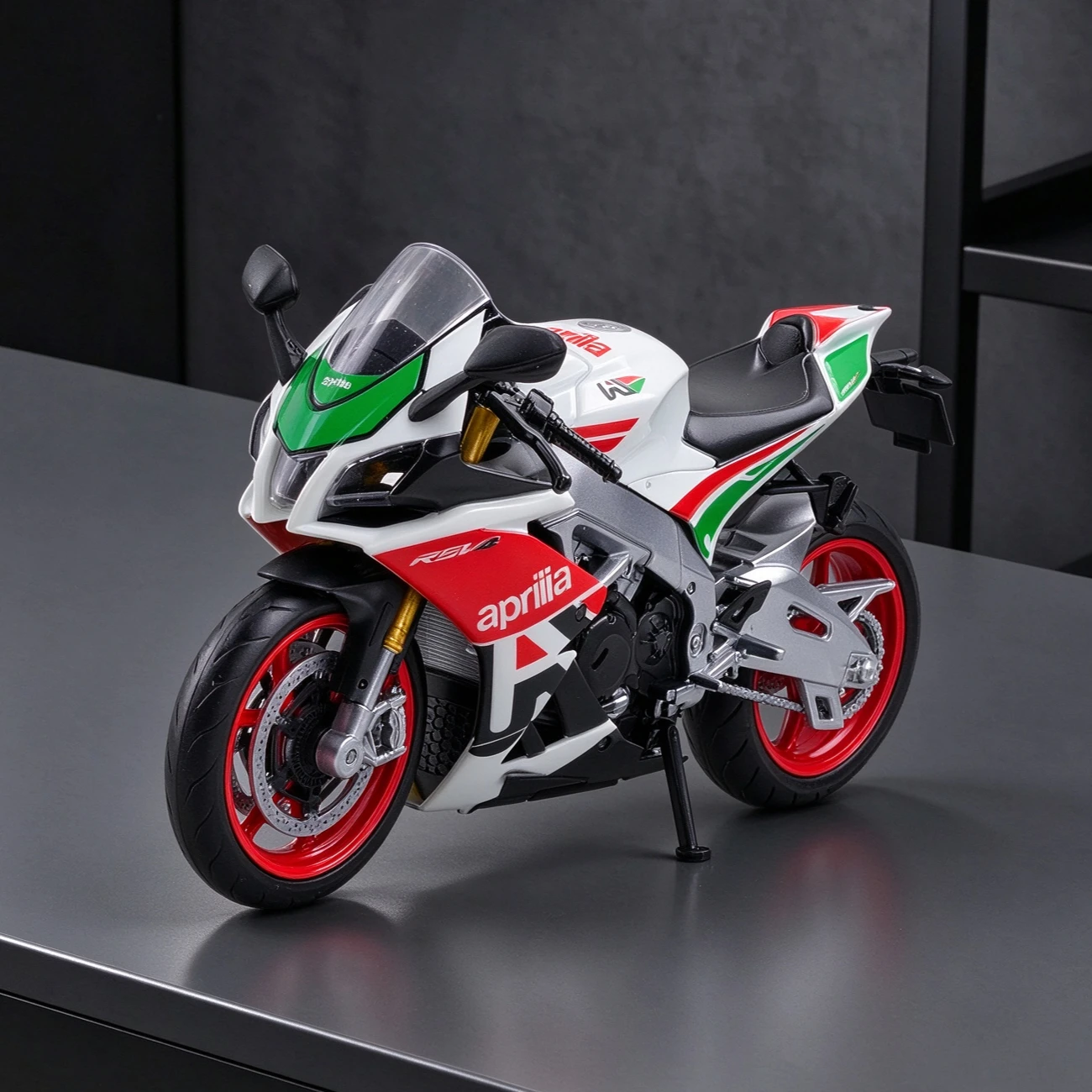 1:12 Aprilia RSV4 Racing Motorcycles Alloy Motorcycle Model Shock Absorbers Collection Car Gift