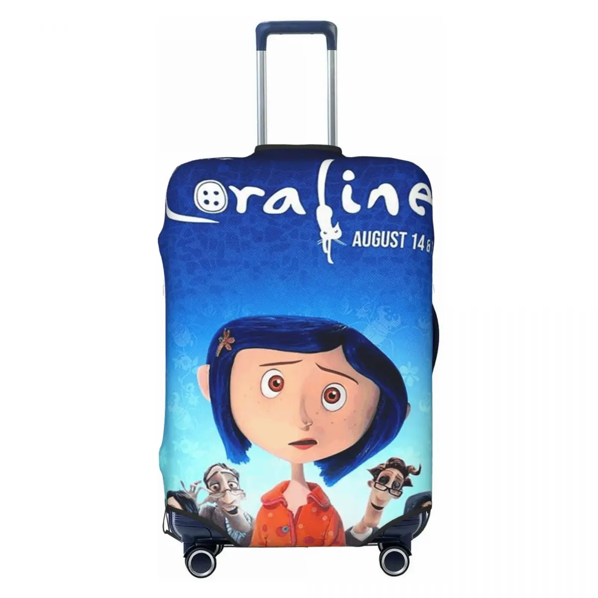 

Custom Halloween Horror Film Coraline Luggage Cover Cute Suitcase Protector Covers Suit For 18-32 inch