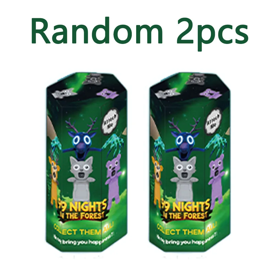 고품질 99 Nights in The Forest 블라인드 박스 피규어 올빼미 염소 늑대 사슴 장난감 선물 애니메이션 액션 미스터리 장식 크리스마스