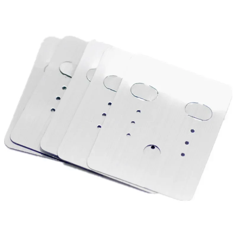 1000Pcs Wholesale Silver Tone Plastic Fashion Jewelry Ear Hooks Earrings Display Cards 48x38mm