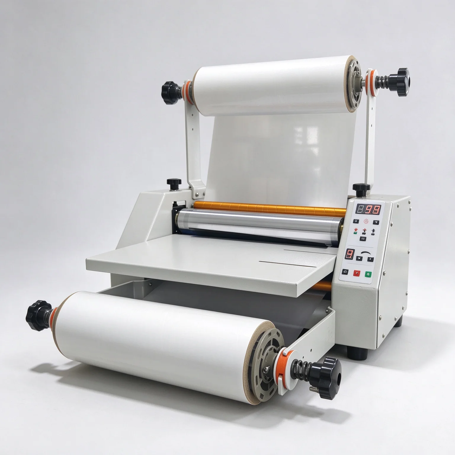 CG8350A Desktop Double Sided Thermal Roll Laminating Machine, Commercial Roll Laminator For Graphic Printing Industry