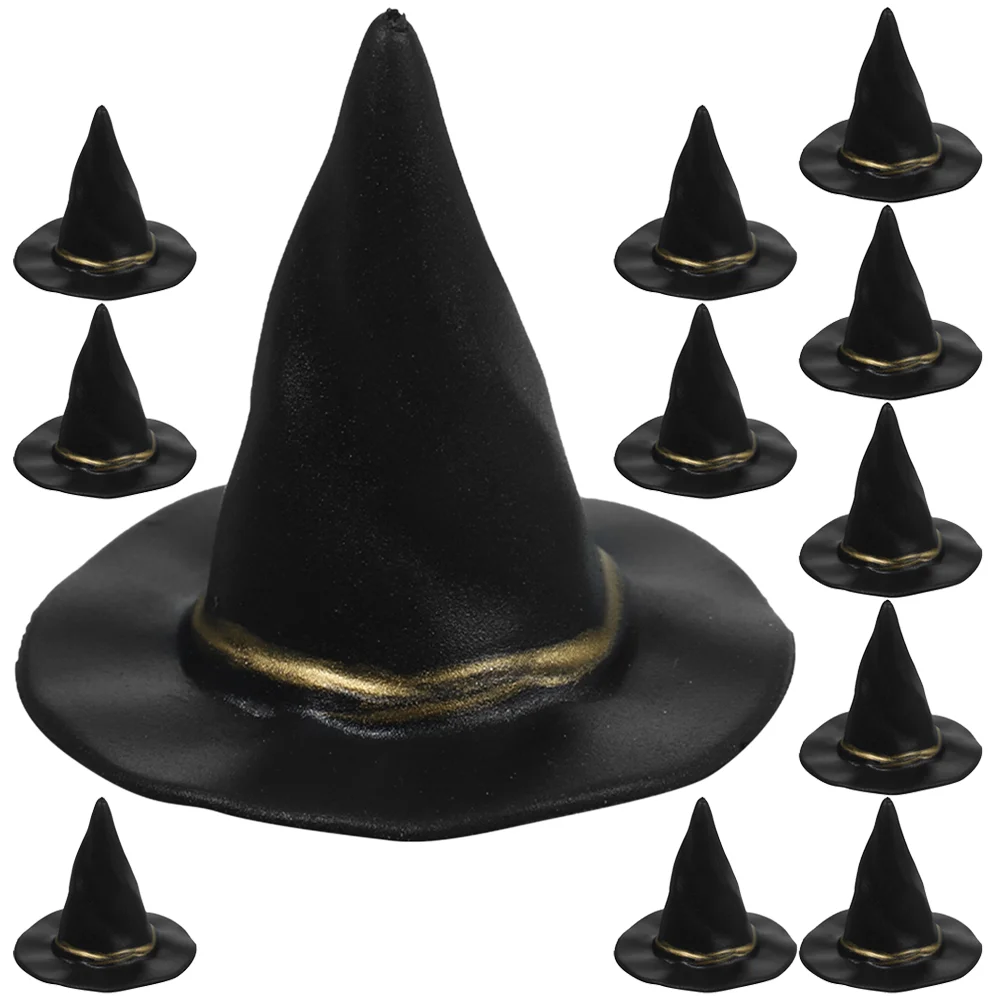 12 Pcs Witches Tail Halloween Wreath Decorations Hat Miniature House Child