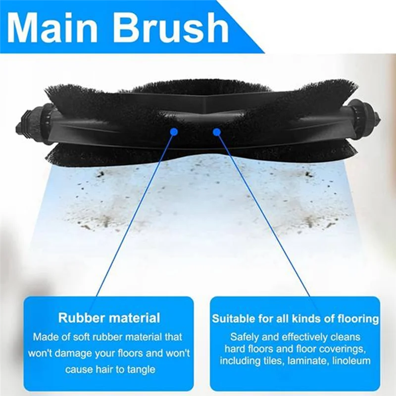 A005-16PCS Zubehör Kit Für Eufy Clean L50 /L50 SES /L60 /L60 Hybrid Roboter Staubsauger Wichtigsten Seite pinsel Filter Staubbeutel