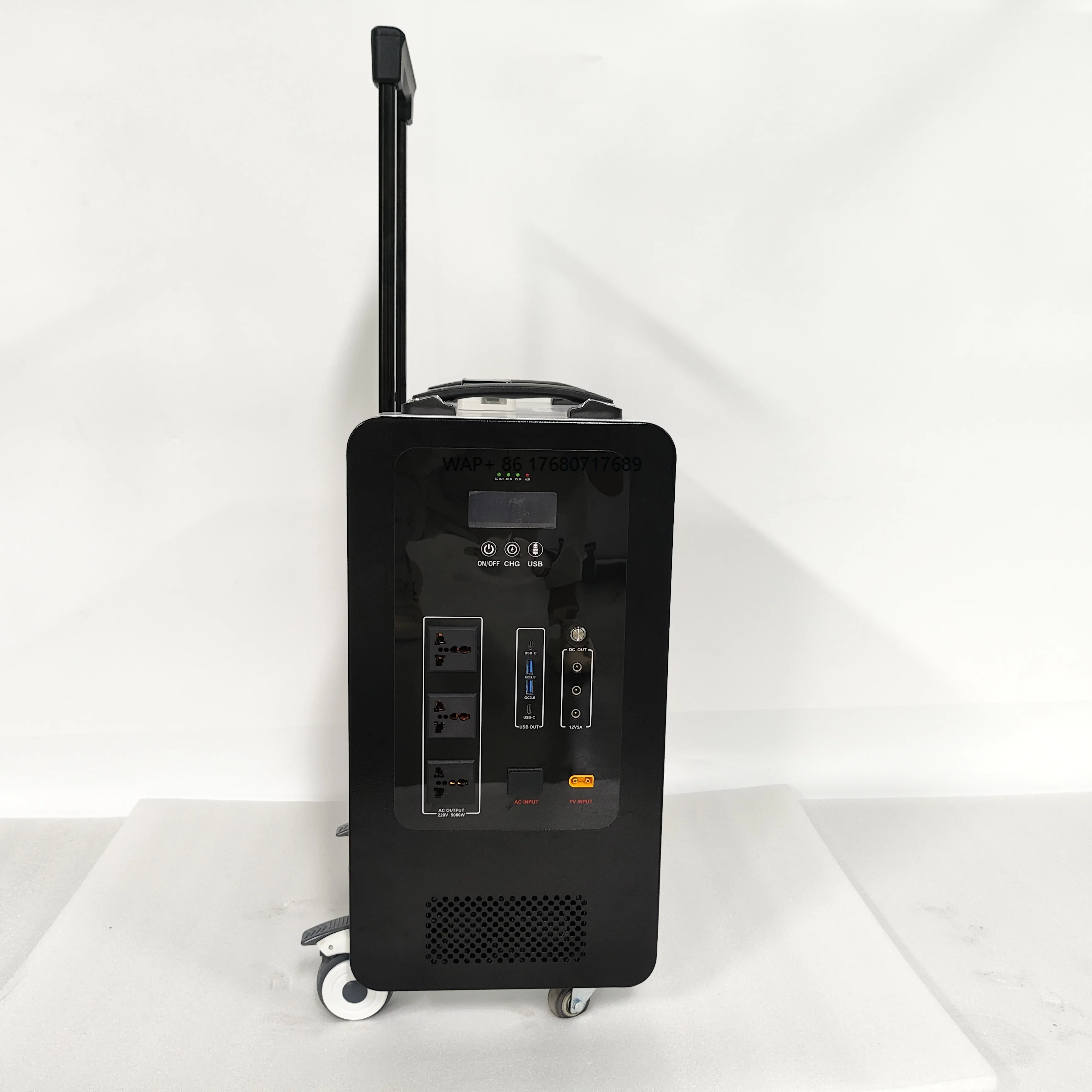 Portable 3000 watt lithium-ion 3072Wh power station with solar panel and pure sine wave inverter
