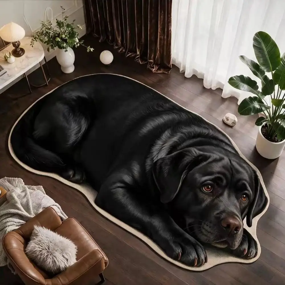 Durable Diatomite Dog Print Door Mat Lifelike Non-slip Animal Floor Rug Stain-resistant Absorbent Pet Doormat Bathroom