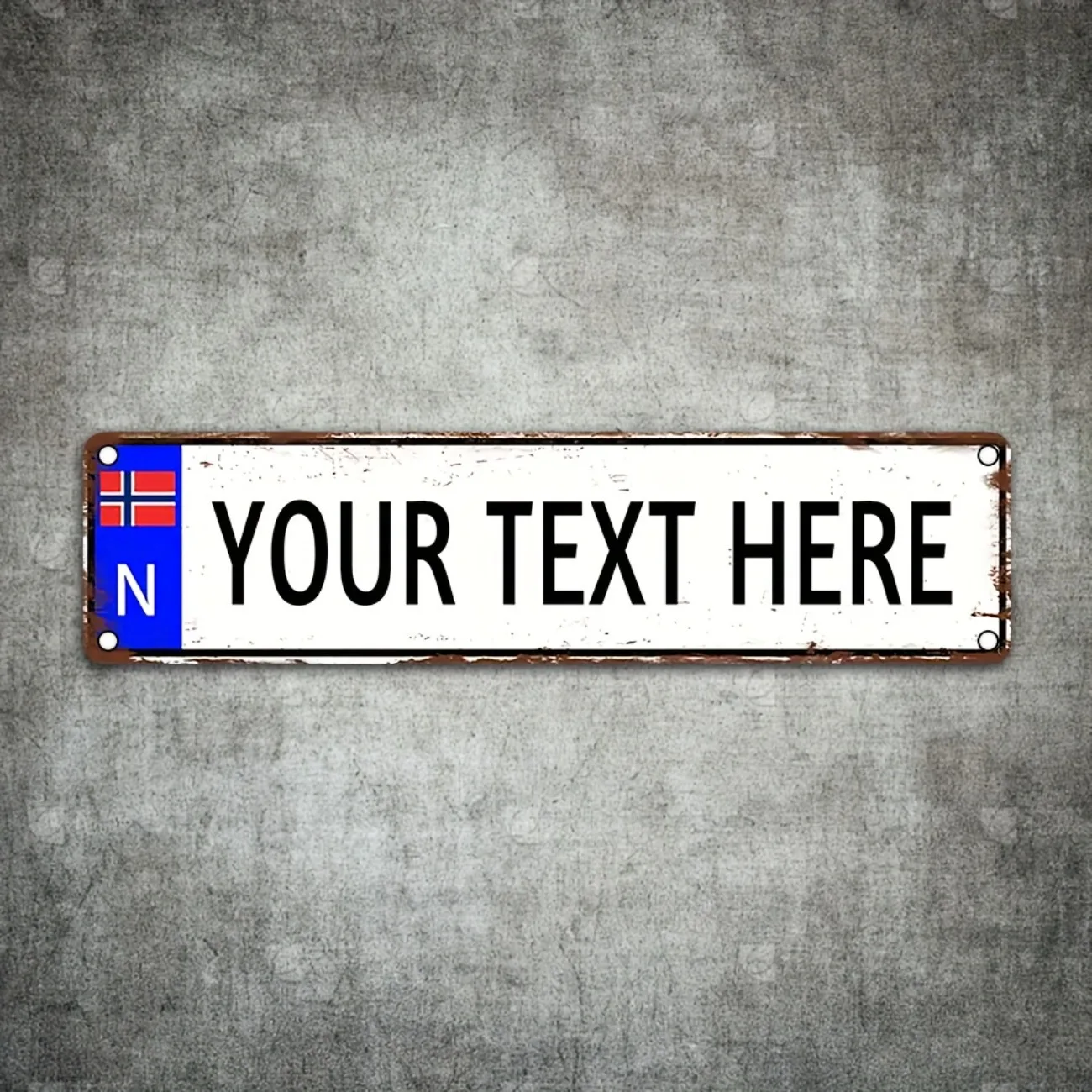 Personalized Custom Norwegian Vintage Metal Sign Home Bar Car & Outdoor Decor (For Decoration Only) - view 3