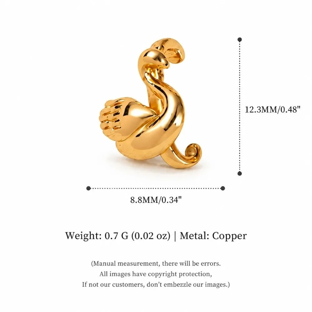 Metal Copper Flip Flop Charms Gold Heart Design DIY Decorations Flip Flop Decorations Personalized Accessories