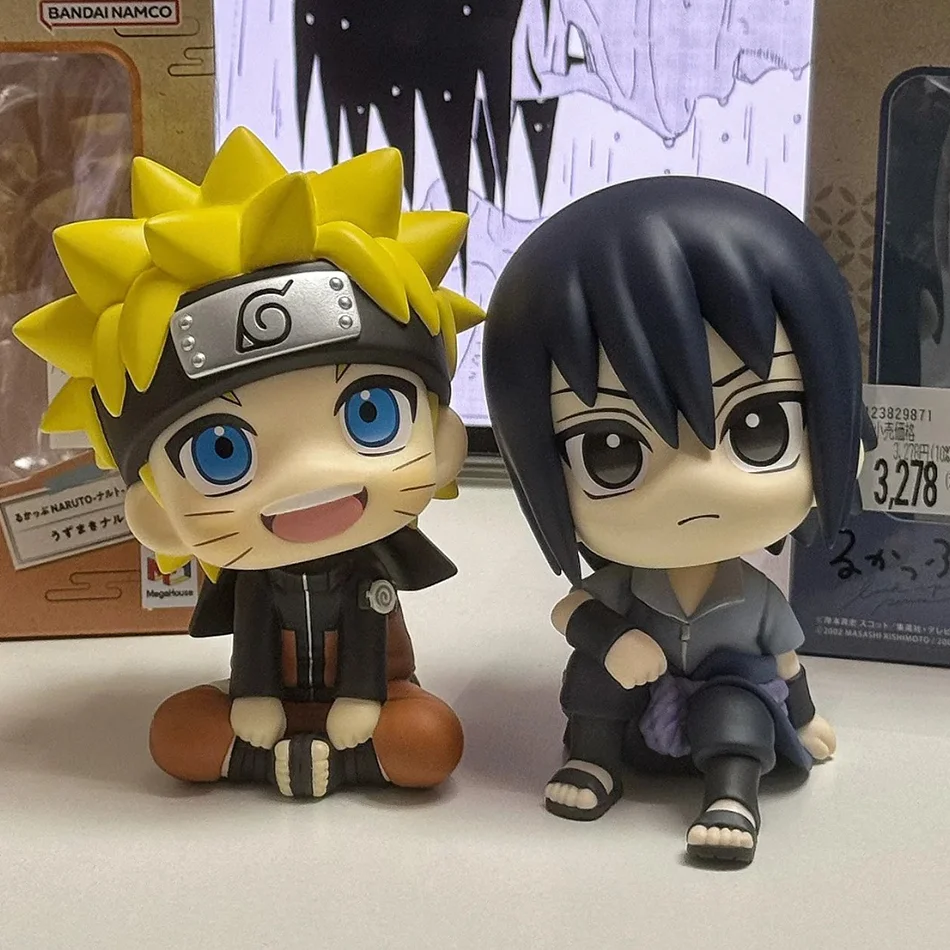 Quente 10cm naruto anime figura uzumaki naruto kakashi uchiha sasuke itachi brinquedos bonitos q figuras de ação estatueta modelo brinquedo presente do miúdo