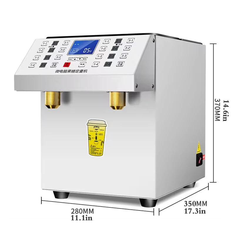 Double Head Milk Tea Coffee Fructose Dispenser High-Quality Commercial Quantitative Syrup Filling Machine
