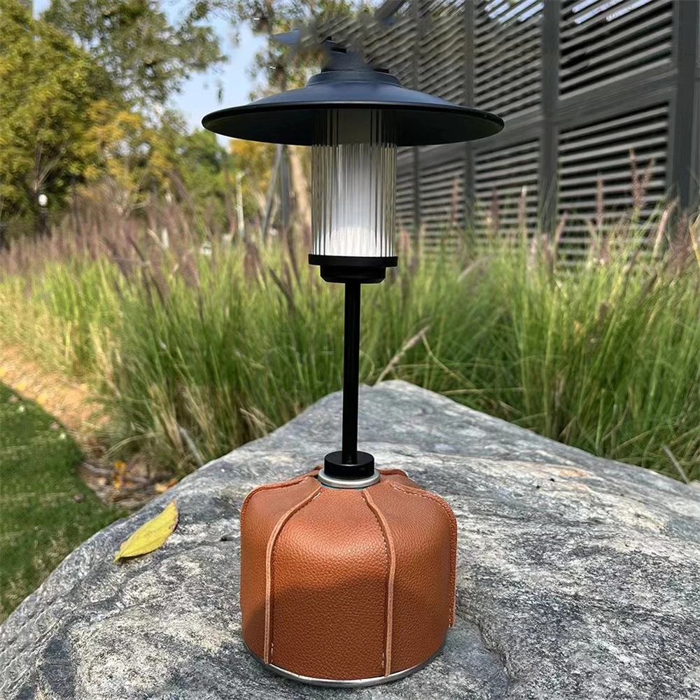 Camping Lamp Gas Tank Bracket Aluminum Alloy Gas Tank Adapter Lamp Extension Holder 1/4 Interface for Backpacking Picnic Fishing