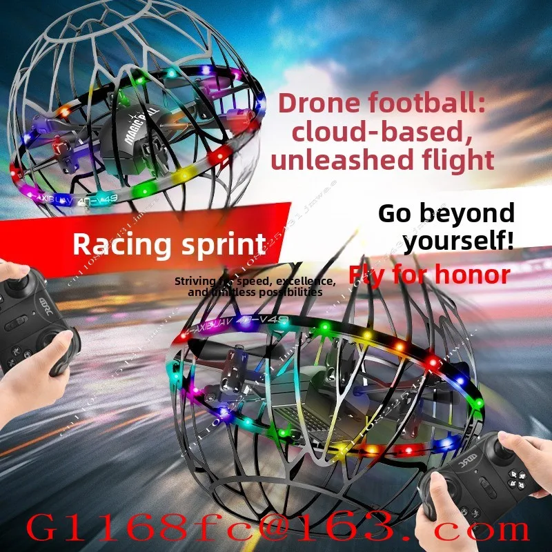 V49 Football Drone Four Axis Obstacle Avoidance Competition Special Aircraft