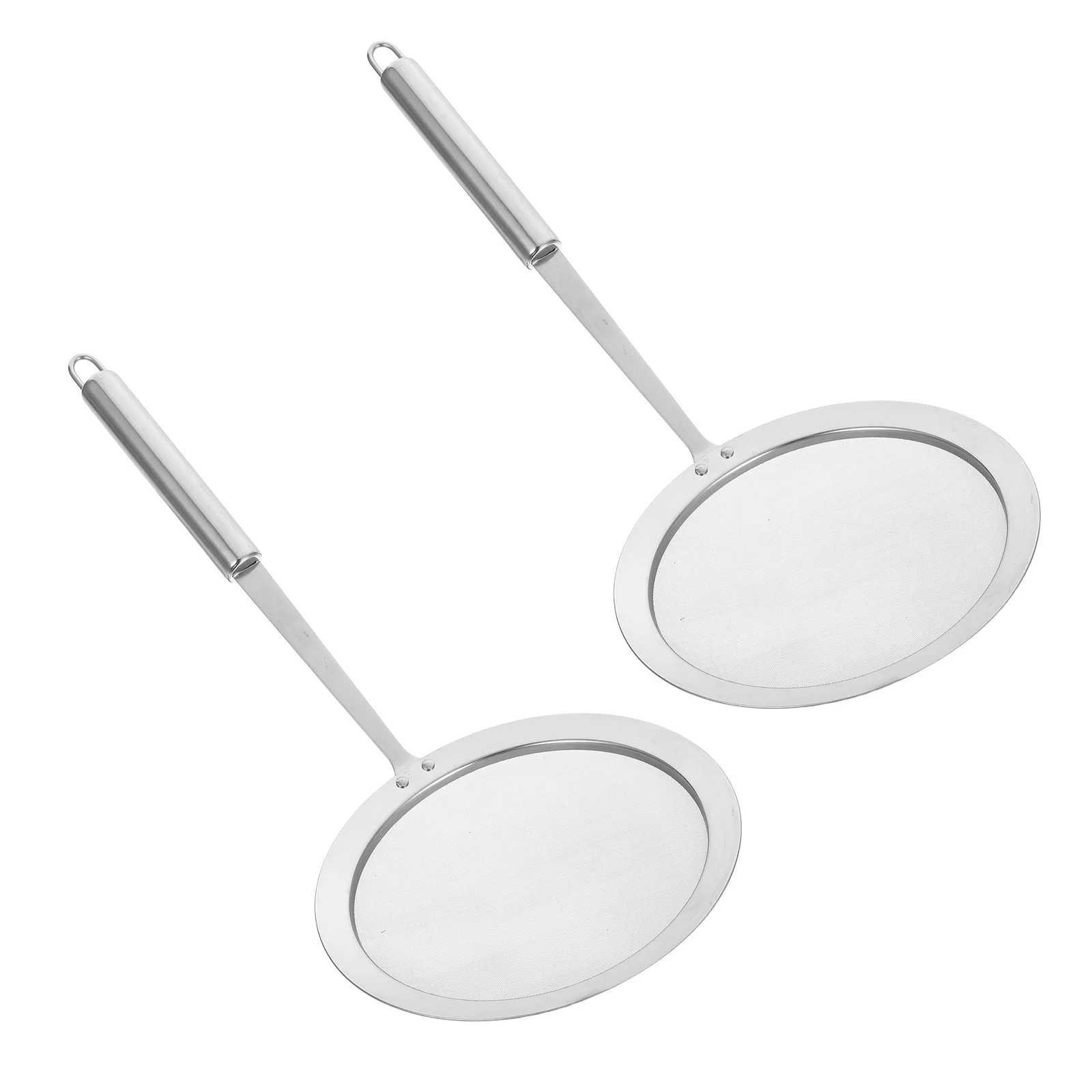 

2Pcs Fine Mesh Stainless Steel Skimmer Spoon Oil Filter Fat Separator Ladle for Hot Pot Soup Cooking Grease Strainer