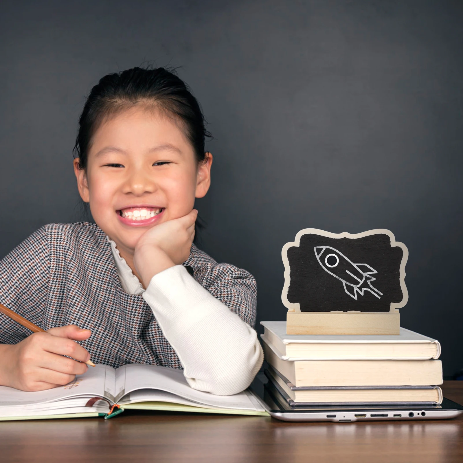 10Pcs Mini Blackboard Thick Chalkboard Foldable St Cafe Restaurant Table Oval Blackboard Mini Number Wedding Party Display