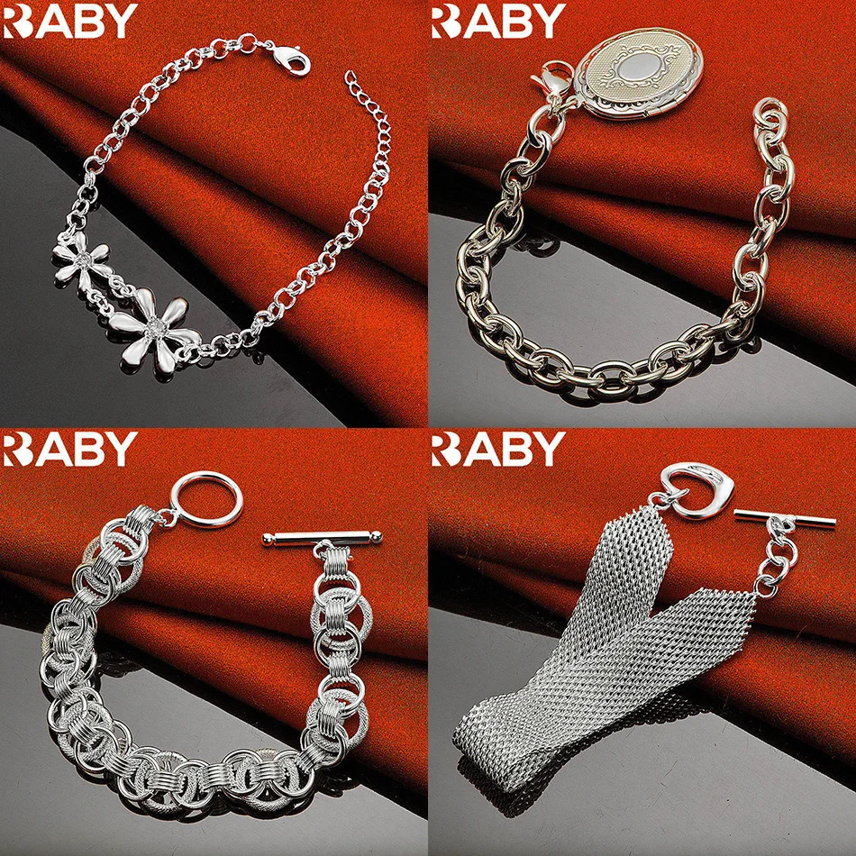 

URBABY 925 Sterling Silver Design Bracelets For Women Men Creativity Gifts Street All-match Party And Daily Wear