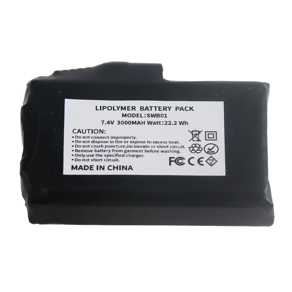 7.4V 3000mah リチウムポリマーバッテリー、加熱手 - Heated Vest Battery のレビューと価格
