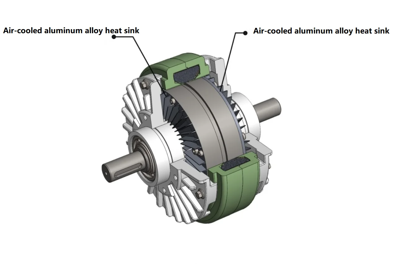 Kopling Magnetik TLF 15N.m Tipe Poros Berongga untuk Mesin Plastik Mesin Cetak Penggulung Ulang Kopling Magnetik