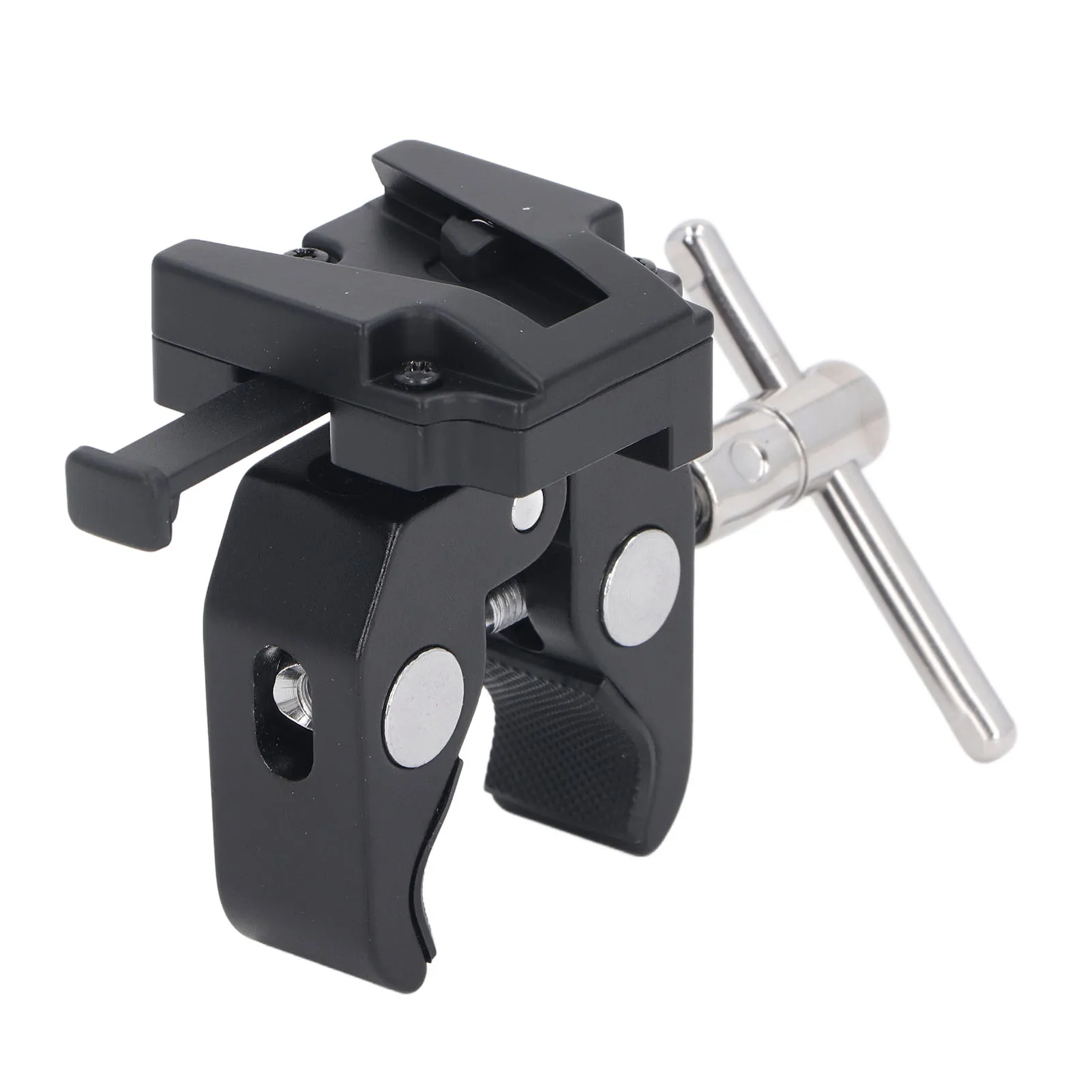 V Mount Clamp Fine Texture Aluminum Alloy V Mount Lock Battery Adapter 1.66in Open Strong Grip 8.8lb Load for Light Stand