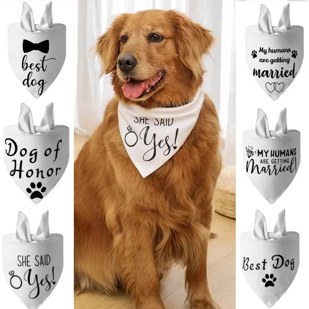 

Dog Triangular Bandage Dog Scarf Wedding Engagement Bridal Shower Bride To Be Bachelorette Hen Party Decoration Photo Shoot Gift