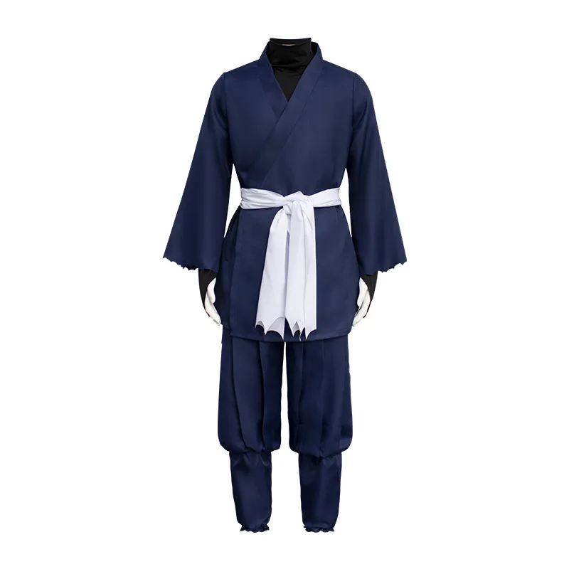 زي تنكري غبيمارو بارادايس من الجحيم زي نينجا أسود اللون قصير أبيض باروكة لحفلات الحفلات التنكرية زي تأثيري للرجال