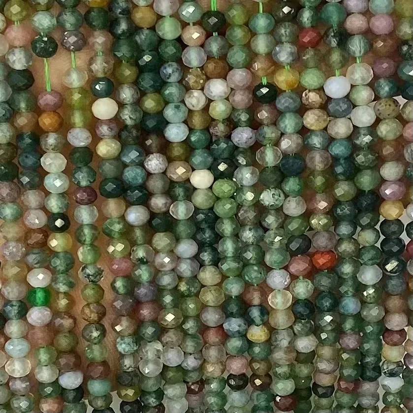 Natural Indian Agate Cut Abacus Beads Loose Beads Jewelry Making DIY Bracelet Necklace 38cm Gemstone Fashion Women Accessories!
