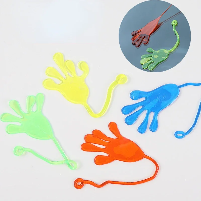 3/5 Random Color Vinyl Mini Sticky Hands Toys Perfect for Children Party Favors Boys and Girls Gift Carnival Prizes Party Favors