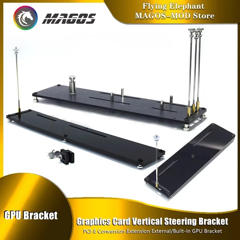GPU Riser Stand Bracket Vertical Mounting Bracket Support 2 3 Slots Graphics Extension