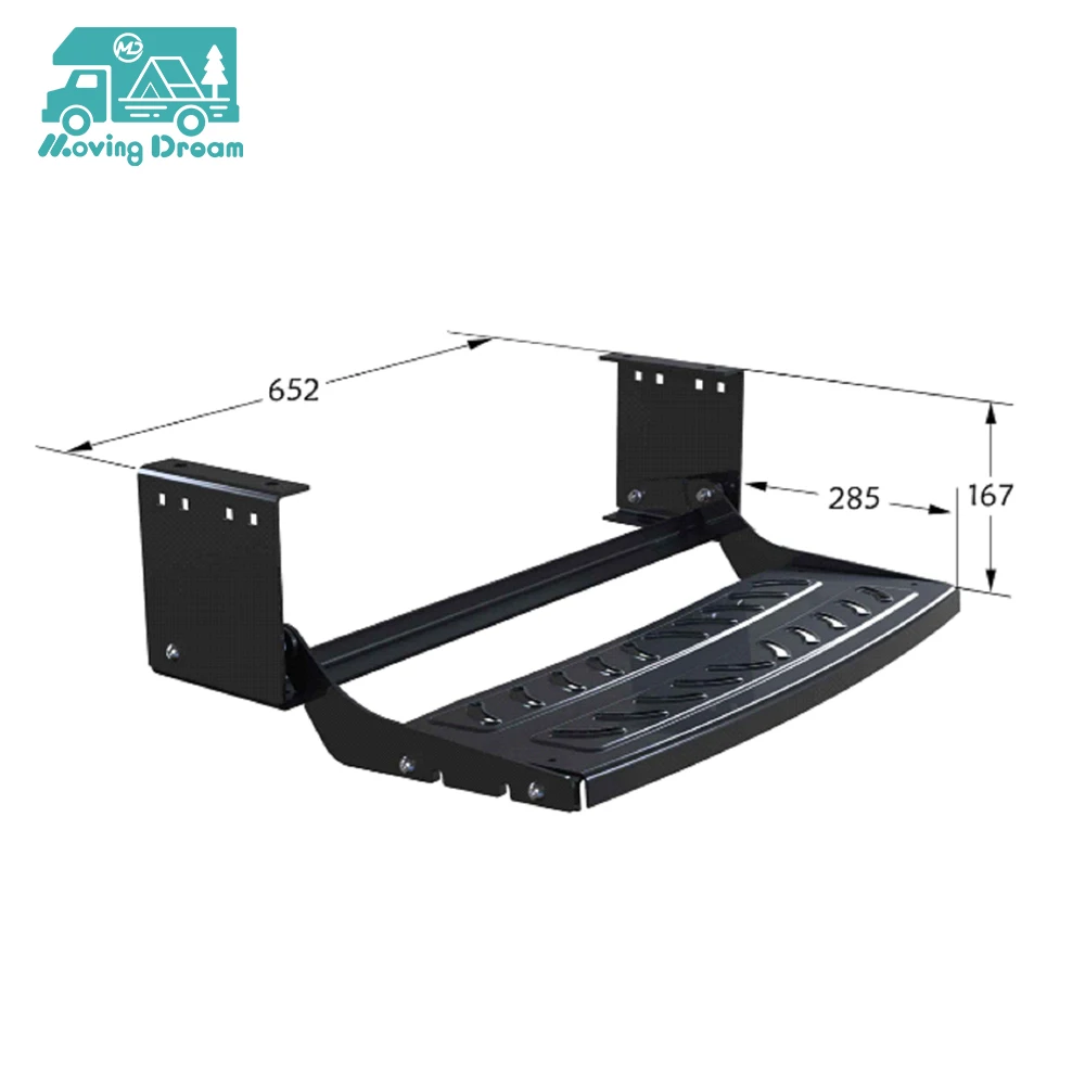 JDA Manual Folding Iron RV Motorhome Caravan Camper Trailer Foot Step