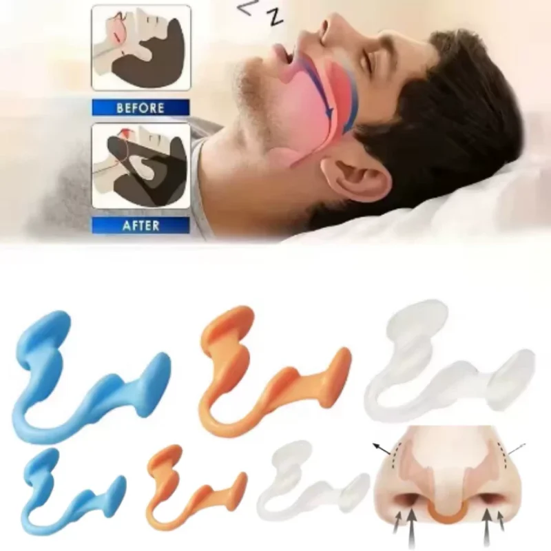 1/3 قطعة جهاز إيقاف الشخير الصغير سيليكون مشبك الأنف المرن مكافحة الشخير لوازم الشخير سدادة مشبك الأنف للرجال والنساء #3