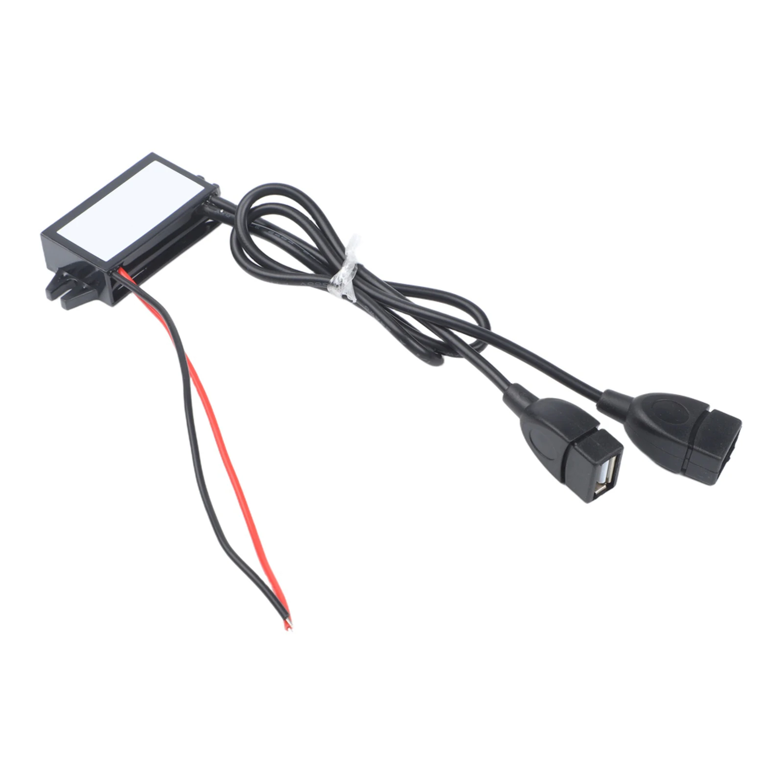 12V to 5V DC Converter Module with Dual USB Ports for Car Power Supply Featuring Overcurrent and Overheat Protection