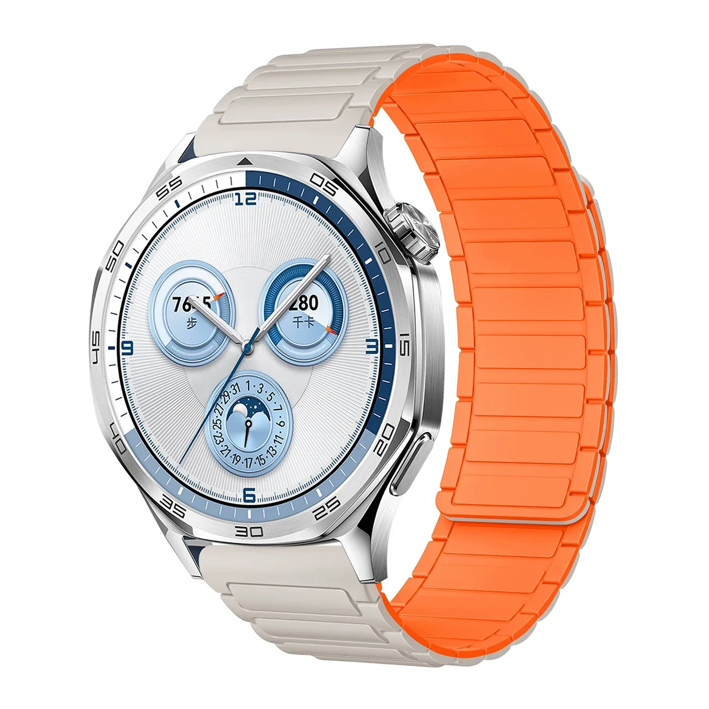 22 مللي متر الفرقة المغناطيسية لهواوي ساعة 4/3 برو GT4/3Pro 46 مللي متر في نهاية المطاف لينة سيليكون حلقة حزام ل Amazfit التوازن GTR 4/3/2 47 مللي متر #4