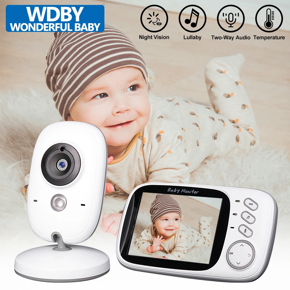 HOT Sale VB603 Video Baby Monitor 2.4G Wireless Surveillance 3.2 Inches LCD 2 Way Audio Talk Night Vision Security Babysitter