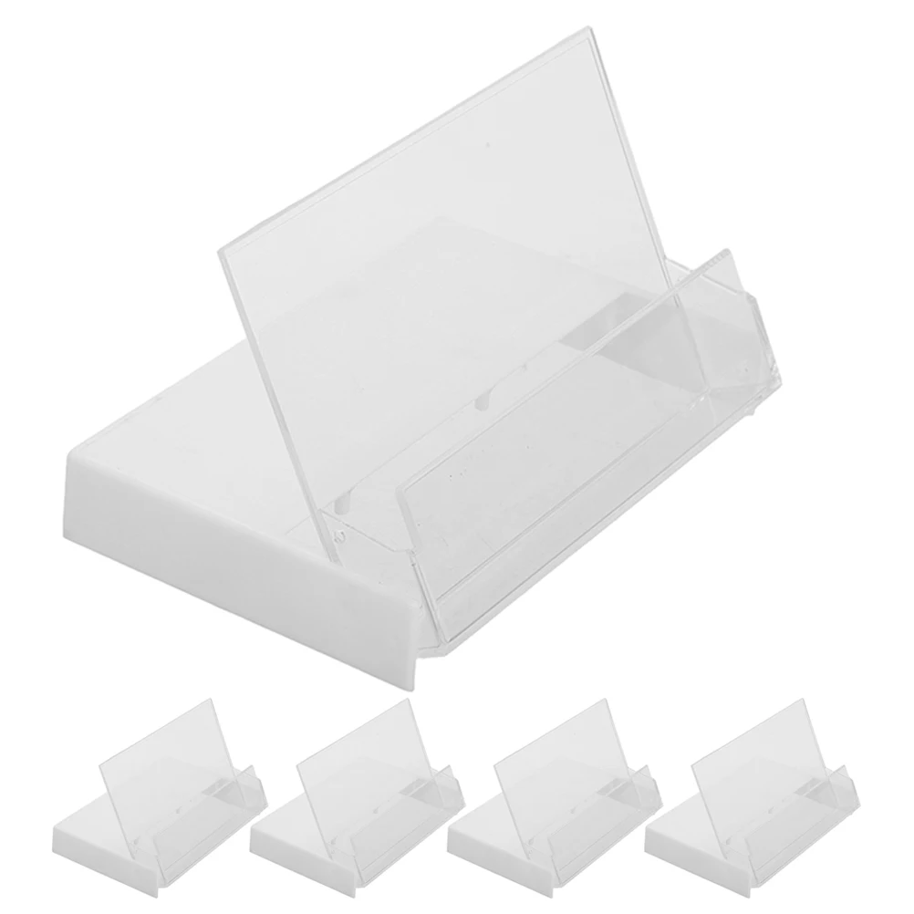 

5 Pcs Retro Tape Cassette Audio Storage Cases Protective White Portfolio Holder