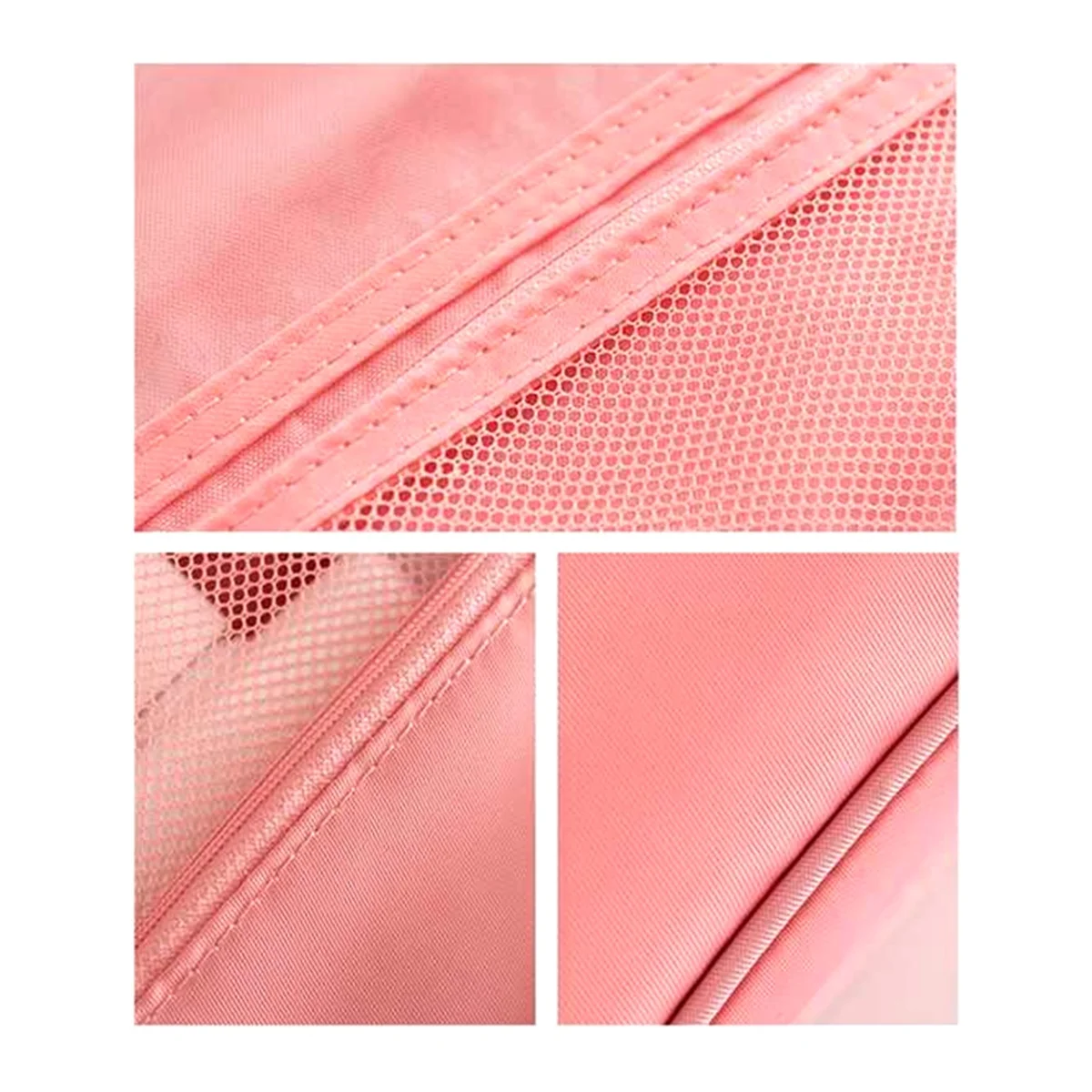 ABQR Hanging Toiletry Bag, Toiletry Bag, Waterproof Large Capacity Travel Size Toiletries, Makeup Organizer Bag Pink